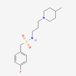 molecular formula C16H25FN2O2S B4718327 1-(4-fluorophenyl)-N-[3-(4-methyl-1-piperidinyl)propyl]methanesulfonamide 