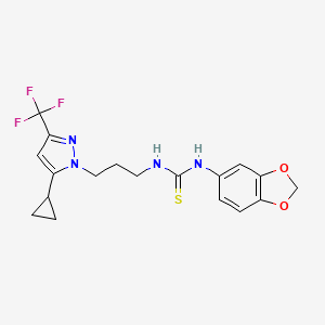 N-1,3-benzodioxol-5-yl-N'-{3-[5-cyclopropyl-3-(trifluoromethyl)-1H-pyrazol-1-yl]propyl}thiourea