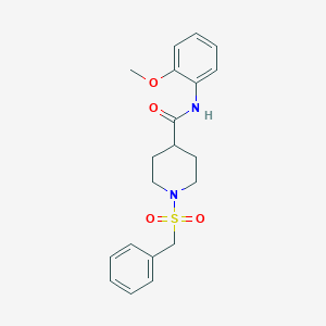 molecular formula C20H24N2O4S B4718344 1-(benzylsulfonyl)-N-(2-methoxyphenyl)-4-piperidinecarboxamide 