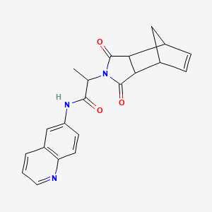 molecular formula C21H19N3O3 B4718370 2-(3,5-dioxo-4-azatricyclo[5.2.1.0~2,6~]dec-8-en-4-yl)-N-6-quinolinylpropanamide 