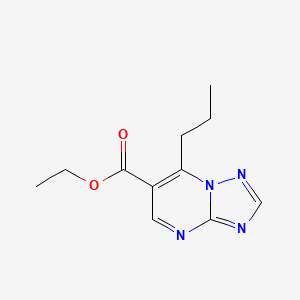 molecular formula C11H14N4O2 B4718377 ethyl 7-propyl[1,2,4]triazolo[1,5-a]pyrimidine-6-carboxylate 