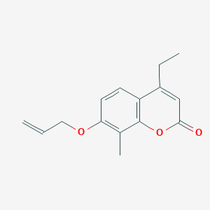 molecular formula C15H16O3 B4718392 7-(allyloxy)-4-ethyl-8-methyl-2H-chromen-2-one 