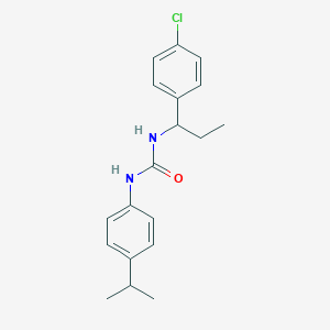 molecular formula C19H23ClN2O B4718395 N-[1-(4-chlorophenyl)propyl]-N'-(4-isopropylphenyl)urea 