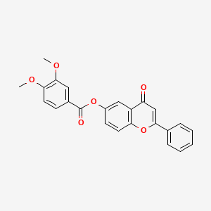 molecular formula C24H18O6 B4718419 4-oxo-2-phenyl-4H-chromen-6-yl 3,4-dimethoxybenzoate 