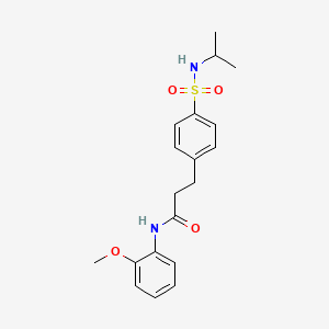 molecular formula C19H24N2O4S B4718424 3-{4-[(isopropylamino)sulfonyl]phenyl}-N-(2-methoxyphenyl)propanamide 