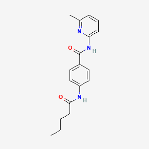 molecular formula C18H21N3O2 B4718459 N-(6-methyl-2-pyridinyl)-4-(pentanoylamino)benzamide 