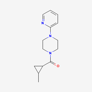 molecular formula C14H19N3O B4718475 1-[(2-methylcyclopropyl)carbonyl]-4-(2-pyridinyl)piperazine 