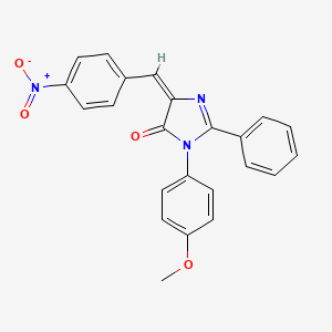 molecular formula C23H17N3O4 B4718483 3-(4-methoxyphenyl)-5-(4-nitrobenzylidene)-2-phenyl-3,5-dihydro-4H-imidazol-4-one CAS No. 6150-11-4