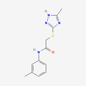 molecular formula C12H14N4OS B4718497 N-(3-methylphenyl)-2-[(5-methyl-4H-1,2,4-triazol-3-yl)thio]acetamide 