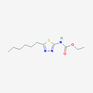 molecular formula C11H19N3O2S B4718506 ethyl (5-hexyl-1,3,4-thiadiazol-2-yl)carbamate 