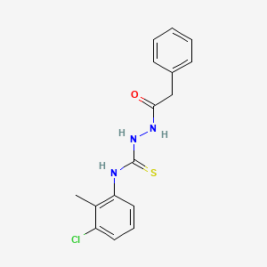 molecular formula C16H16ClN3OS B4718508 N-(3-chloro-2-methylphenyl)-2-(phenylacetyl)hydrazinecarbothioamide 
