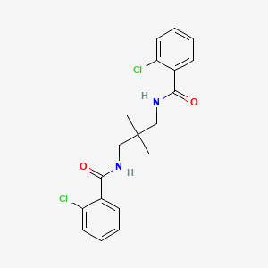 molecular formula C19H20Cl2N2O2 B4718537 2-chloro-N-{3-[(2-chlorobenzoyl)amino]-2,2-dimethylpropyl}benzamide 