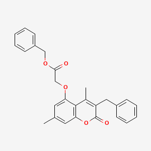 molecular formula C27H24O5 B4718550 benzyl [(3-benzyl-4,7-dimethyl-2-oxo-2H-chromen-5-yl)oxy]acetate 