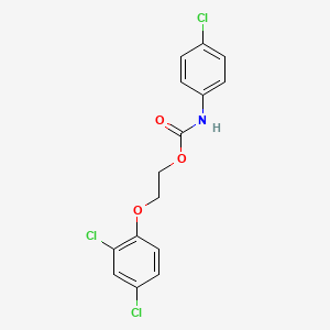 molecular formula C15H12Cl3NO3 B4718567 2-(2,4-dichlorophenoxy)ethyl (4-chlorophenyl)carbamate 