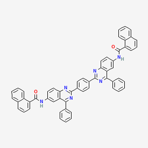 molecular formula C56H36N6O2 B4718582 N,N'-[1,4-phenylenebis(4-phenyl-2,6-quinazolinediyl)]di(1-naphthamide) 