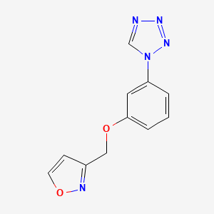 molecular formula C11H9N5O2 B4718607 1-[3-(3-isoxazolylmethoxy)phenyl]-1H-tetrazole 