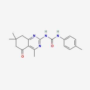 molecular formula C19H22N4O2 B4718615 N-(4-methylphenyl)-N'-(4,7,7-trimethyl-5-oxo-5,6,7,8-tetrahydro-2-quinazolinyl)urea 