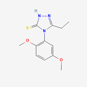 molecular formula C12H15N3O2S B4718618 4-(2,5-dimethoxyphenyl)-5-ethyl-4H-1,2,4-triazole-3-thiol 