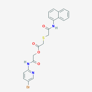 molecular formula C21H18BrN3O4S B4718632 2-[(5-bromo-2-pyridinyl)amino]-2-oxoethyl {[2-(1-naphthylamino)-2-oxoethyl]thio}acetate 
