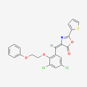 4-[3,5-dichloro-2-(2-phenoxyethoxy)benzylidene]-2-(2-thienyl)-1,3-oxazol-5(4H)-one