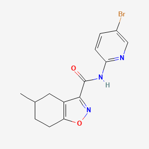 molecular formula C14H14BrN3O2 B4718670 N-(5-bromo-2-pyridinyl)-5-methyl-4,5,6,7-tetrahydro-1,2-benzisoxazole-3-carboxamide 