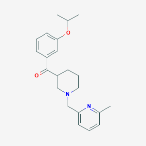 molecular formula C22H28N2O2 B4718676 (3-isopropoxyphenyl){1-[(6-methyl-2-pyridinyl)methyl]-3-piperidinyl}methanone 