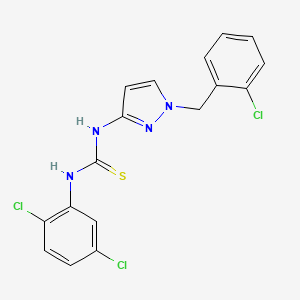 molecular formula C17H13Cl3N4S B4718699 N-[1-(2-chlorobenzyl)-1H-pyrazol-3-yl]-N'-(2,5-dichlorophenyl)thiourea 