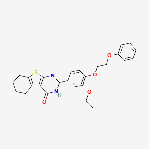 molecular formula C26H26N2O4S B4718719 2-[3-ethoxy-4-(2-phenoxyethoxy)phenyl]-5,6,7,8-tetrahydro[1]benzothieno[2,3-d]pyrimidin-4(3H)-one 