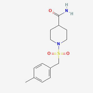 molecular formula C14H20N2O3S B4718750 1-[(4-methylbenzyl)sulfonyl]-4-piperidinecarboxamide 