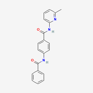 molecular formula C20H17N3O2 B4718756 4-(benzoylamino)-N-(6-methyl-2-pyridinyl)benzamide 