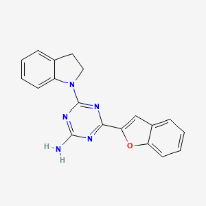 4-(1-benzofuran-2-yl)-6-(2,3-dihydro-1H-indol-1-yl)-1,3,5-triazin-2-amine