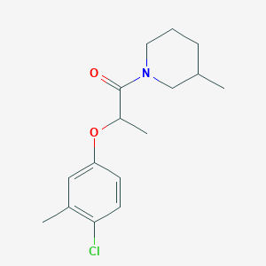 molecular formula C16H22ClNO2 B4718805 1-[2-(4-chloro-3-methylphenoxy)propanoyl]-3-methylpiperidine 