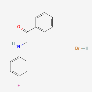 molecular formula C14H13BrFNO B4718864 2-[(4-fluorophenyl)amino]-1-phenylethanone hydrobromide 