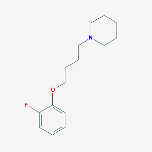 molecular formula C15H22FNO B4718884 1-[4-(2-fluorophenoxy)butyl]piperidine 