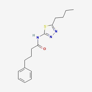 molecular formula C16H21N3OS B4718885 N-(5-butyl-1,3,4-thiadiazol-2-yl)-4-phenylbutanamide 