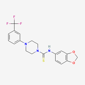 N-1,3-benzodioxol-5-yl-4-[3-(trifluoromethyl)phenyl]-1-piperazinecarbothioamide