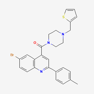 molecular formula C26H24BrN3OS B4718933 6-bromo-2-(4-methylphenyl)-4-{[4-(2-thienylmethyl)-1-piperazinyl]carbonyl}quinoline 