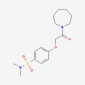 molecular formula C16H24N2O4S B4718946 4-[2-(1-azepanyl)-2-oxoethoxy]-N,N-dimethylbenzenesulfonamide 