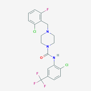 4-(2-chloro-6-fluorobenzyl)-N-[2-chloro-5-(trifluoromethyl)phenyl]-1-piperazinecarboxamide