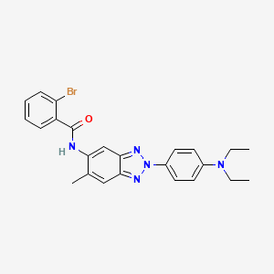 molecular formula C24H24BrN5O B4718963 2-bromo-N-{2-[4-(diethylamino)phenyl]-6-methyl-2H-1,2,3-benzotriazol-5-yl}benzamide 
