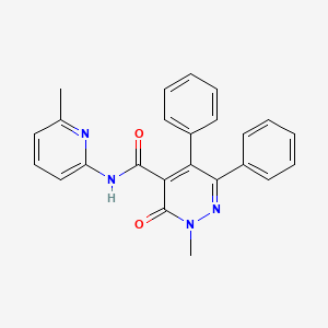 molecular formula C24H20N4O2 B4718965 2-methyl-N-(6-methyl-2-pyridinyl)-3-oxo-5,6-diphenyl-2,3-dihydro-4-pyridazinecarboxamide 