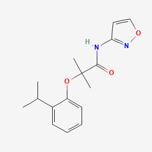 molecular formula C16H20N2O3 B4718986 2-(2-isopropylphenoxy)-N-3-isoxazolyl-2-methylpropanamide 