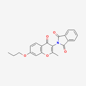 molecular formula C21H17NO5 B4719001 2-(2-methyl-4-oxo-7-propoxy-4H-chromen-3-yl)-1H-isoindole-1,3(2H)-dione 