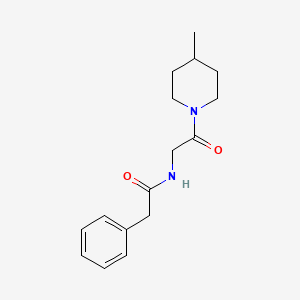 N-[2-(4-methyl-1-piperidinyl)-2-oxoethyl]-2-phenylacetamide