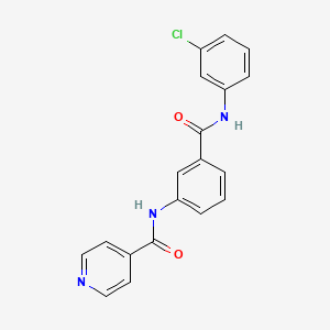 molecular formula C19H14ClN3O2 B4719041 N-(3-{[(3-chlorophenyl)amino]carbonyl}phenyl)isonicotinamide 