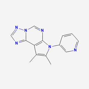 molecular formula C14H12N6 B4719047 8,9-dimethyl-7-(3-pyridinyl)-7H-pyrrolo[3,2-e][1,2,4]triazolo[1,5-c]pyrimidine 