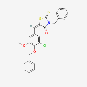 3-benzyl-5-{3-chloro-5-methoxy-4-[(4-methylbenzyl)oxy]benzylidene}-2-thioxo-1,3-thiazolidin-4-one