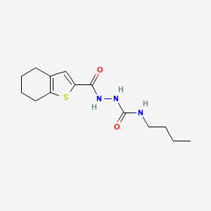 molecular formula C14H21N3O2S B4719073 N-butyl-2-(4,5,6,7-tetrahydro-1-benzothien-2-ylcarbonyl)hydrazinecarboxamide 