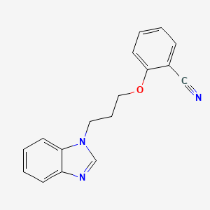 molecular formula C17H15N3O B4719089 2-[3-(1H-benzimidazol-1-yl)propoxy]benzonitrile 