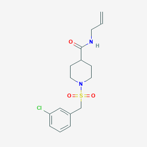 molecular formula C16H21ClN2O3S B4719097 N-allyl-1-[(3-chlorobenzyl)sulfonyl]-4-piperidinecarboxamide 